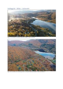 Dronnebilder av området Vetlavatet som viser topografi, vann og bebyggelse.