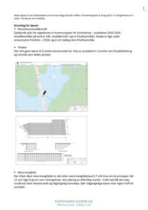 Dokumentet inneholder en situasjonsplan (øverst) og et snitt (nederst).