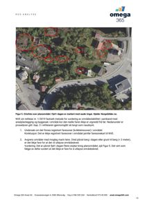 Ortofotobilde av et planområde med fjell og bebyggelse, brukt i en ROS-analyse.