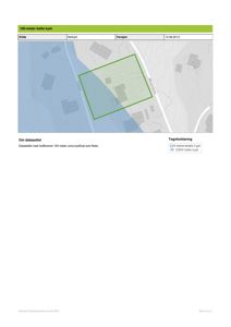 Kart som viser et 100-meter belte langs kysten, med overlappende arealer og topografi.