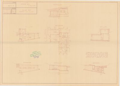 Fasadetegning med oppriss av bygning sett utenfra