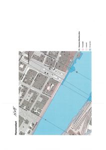 Flomsonekart som viser bygningsplassering i forhold til oversvømmelsesområder og infrastruktur.