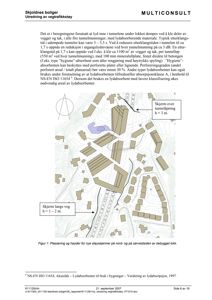 Situasjonsplan som viser plassering og høyder for støy-skjermer i forhold til bebygget lokk og tunnel.