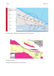 Bildet viser to kart fra offentlige databaser (NVE og NGU) som viser situasjon og grunnforhold for eiendommen.