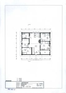Etasjeplan (ETG.PLAN) som viser romfordeling, mål og areal for et hus.