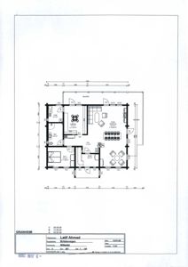 Etasjeplan (HOVEDPLAN 1. etg) som viser romfordeling, dimensjoner og arealer for en bolig.