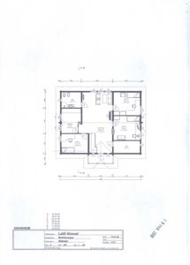 Etasjeplan (ETG.PLAN 2. etg.) som viser romfordeling, størrelser og plassering av inngangsdør og vinduer for 2. etasje.