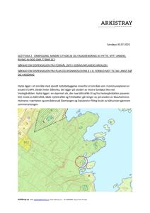 Situasjonsplan som viser lokalisering av Slåttvika i forhold til omgivelsene, inkludert topografi, veier (B312) og vannveier.