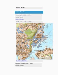 Kart over et område (NVDB – ulykker) med veger, bygninger og geografiske navn.