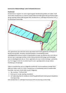 Situasjonsplan som viser eiendommens arealformål (frområde, sjø/vassdrag) og reguleringer i Nordstrand og Dalbo.