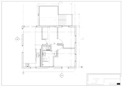 Etasjeplan for 3. etasje som viser romfordeling (stue, kjøkken, soverom, bad, gang) og tilhørende utvendige trapper.