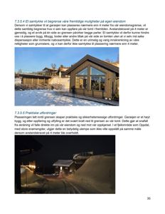 To foton som viser en garasje og eiendom i snø, inkludert et nattbilde.