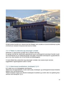 Fotografi av en garasje med takterrasse og glassrekkverk, sett fra siden.